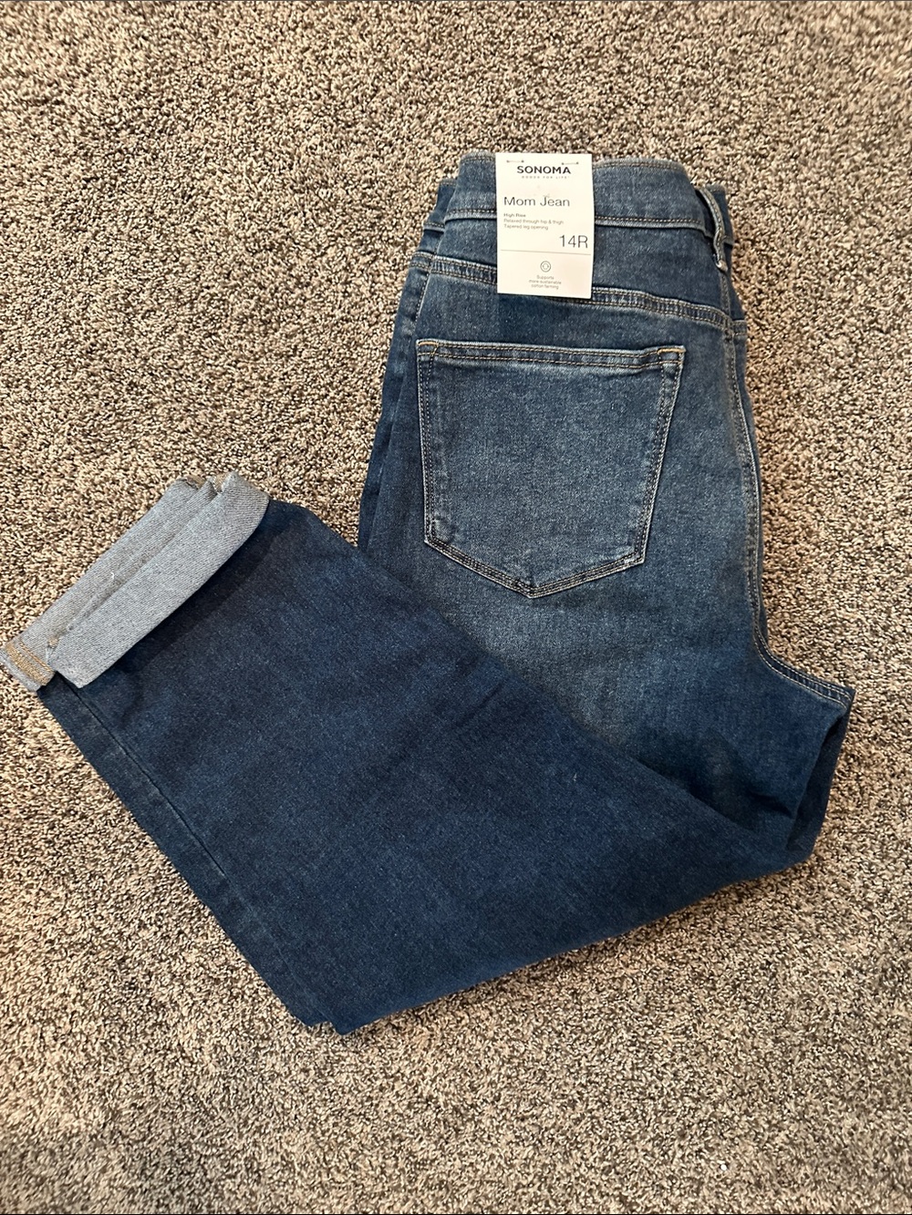 NWT Sonoma Relaxed Fit Mom Jean 14R. Cute!